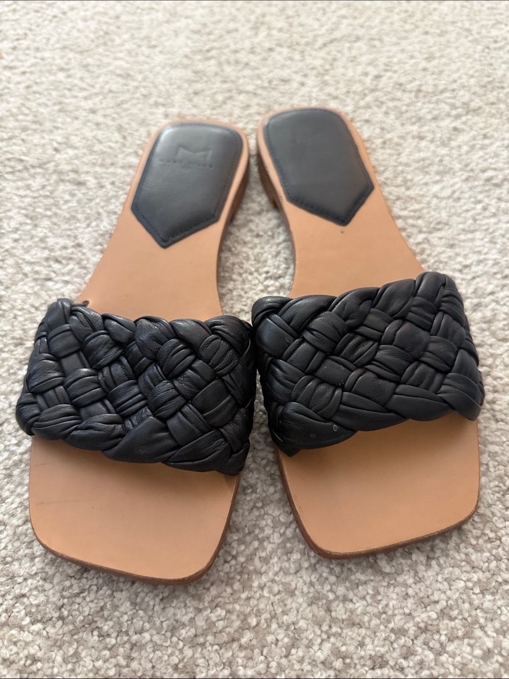 Marc Fisher LTD Braided Slide Sandals - Black
